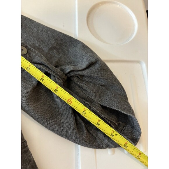 Caroline Rose Tunic Blouse Women 1X Gray Linen Relaxed Lagenlook Hi Low Boho - Picture 15 of 16